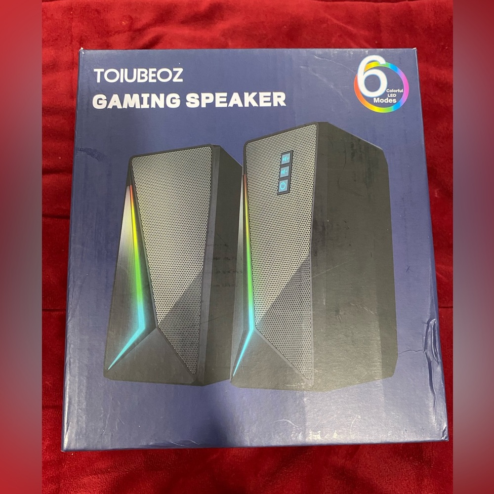 Toiubeoz gaming speaker colorful 6 led modes brand new